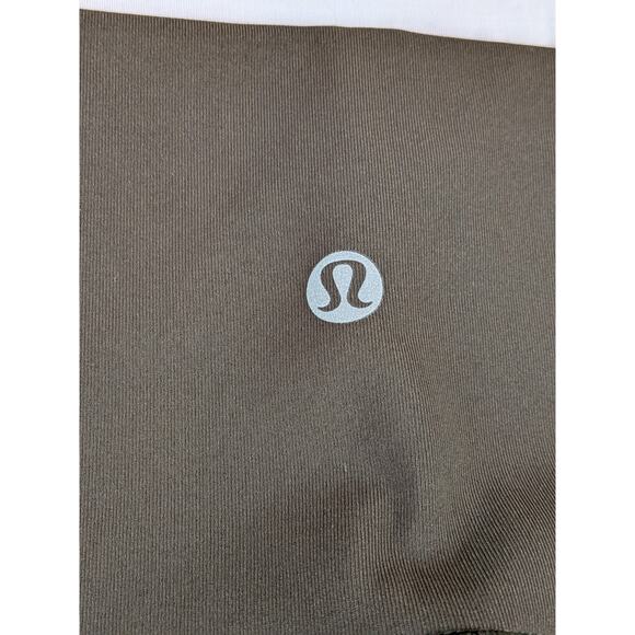 Lululemon Wunder Under High-Rise Crop 21” Mesh Dark Olive Color Size 8 - Picture 4 of 7